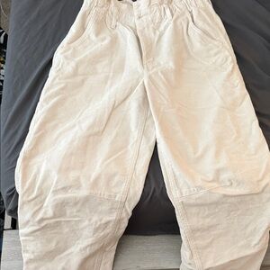 American Eagle Outfitters Cream Wide Leg Pants